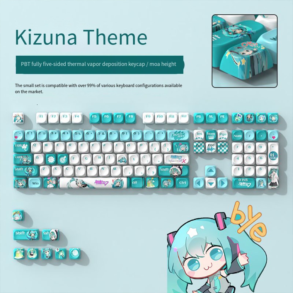 Pc Gaming Hatsune Miku - Hatsune Miku Pbt Thermal Sublimation Keycaps