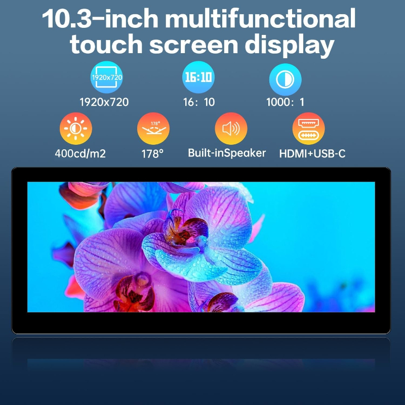 10.3inch Small Touchscreen Mon - огляд і ціна Pc Gaming On Android