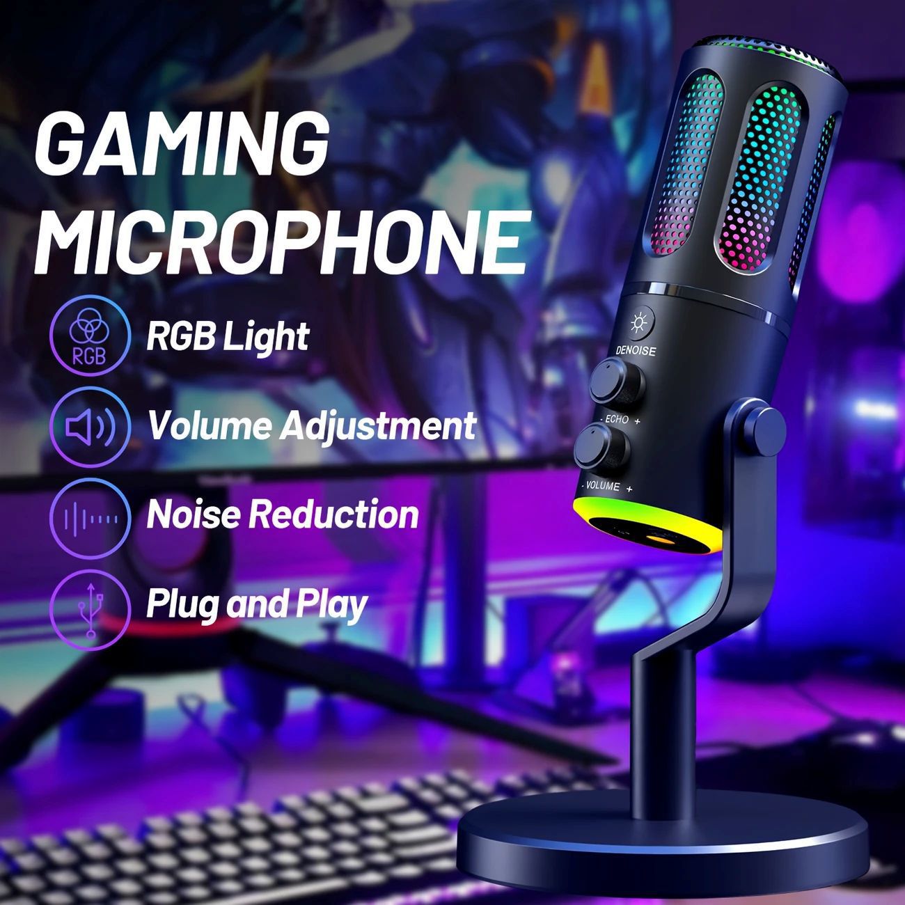 USB Gaming Microphone SU8 for  - огляд і ціна Pc Gaming Live Streaming