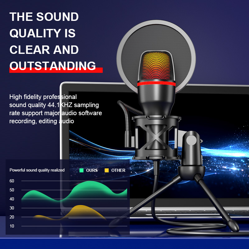 Professional Condenser Microph - огляд і ціна Pc Gaming Live Streaming